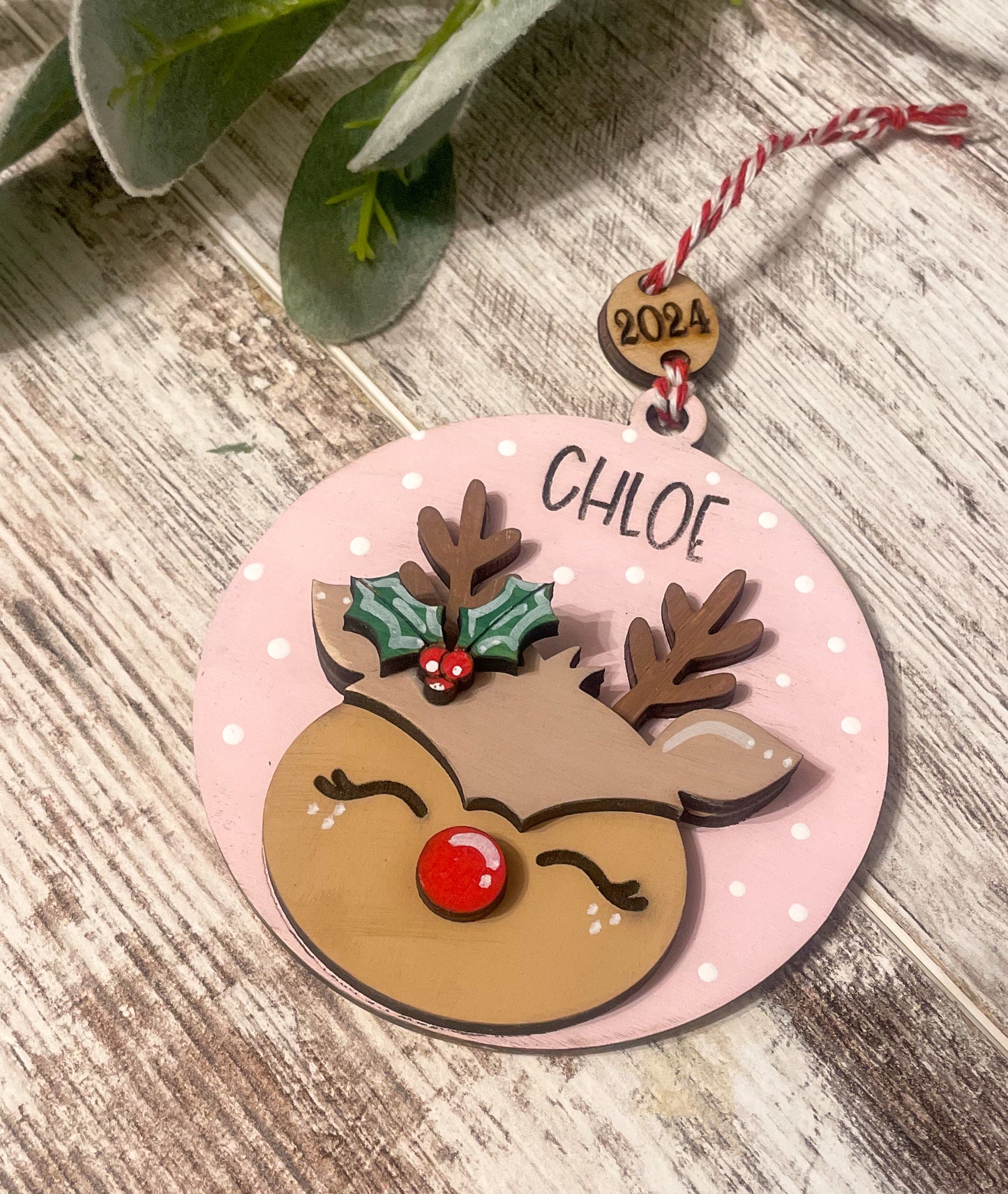Personalized Reindeer Ornaments