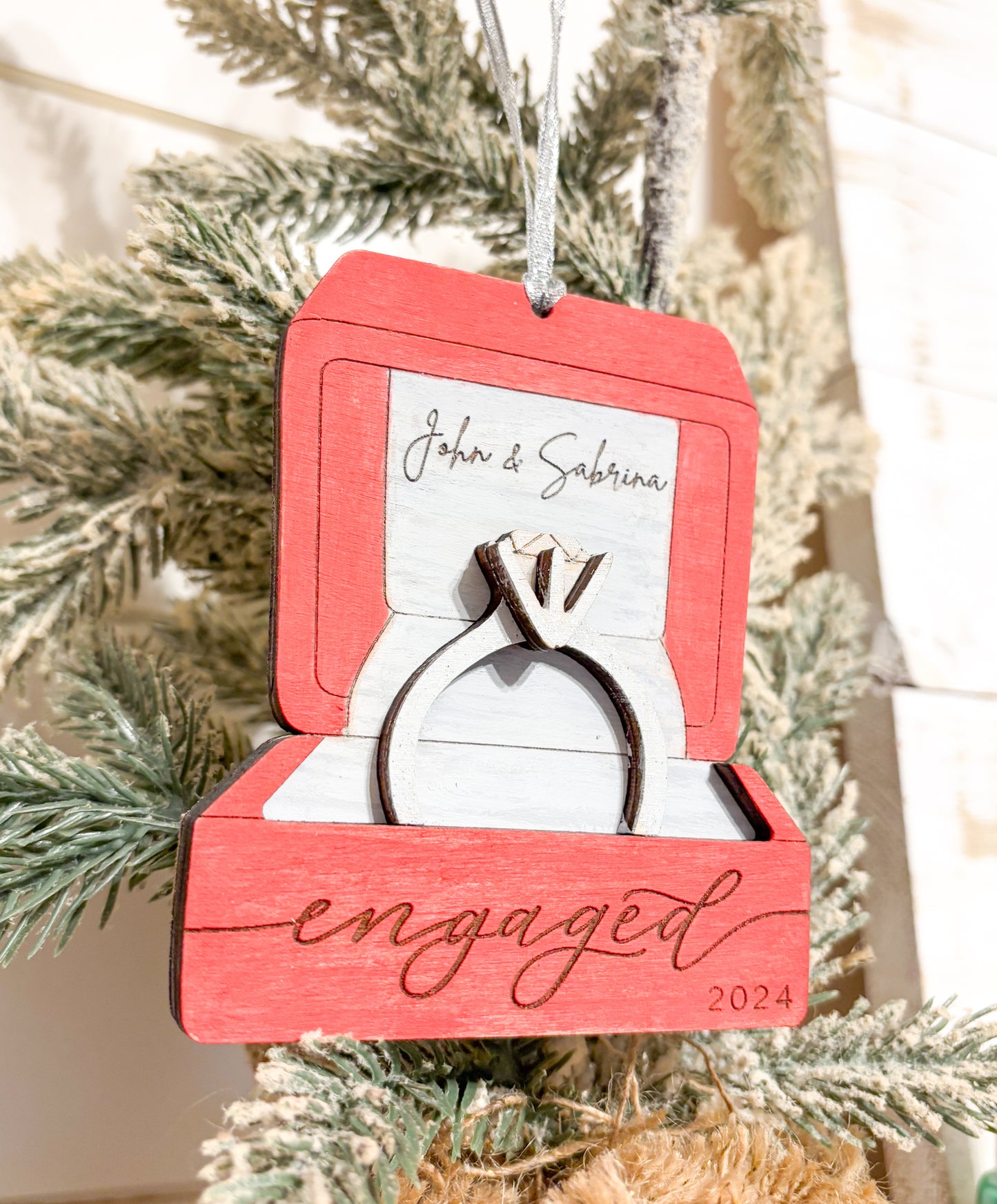 Engagement Ring Christmas Ornament