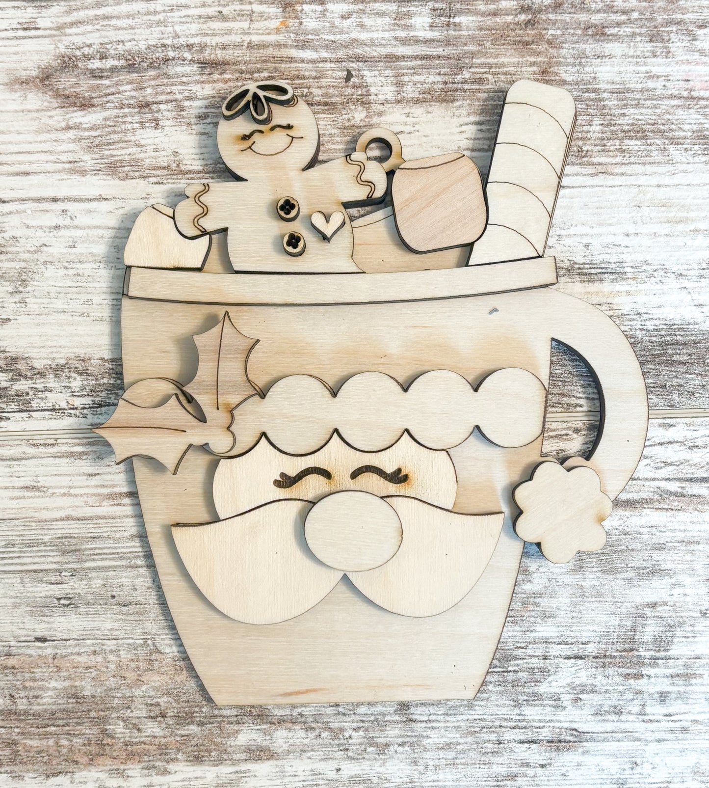 Santa Hot Cocoa Mug DIY Ornament Kit