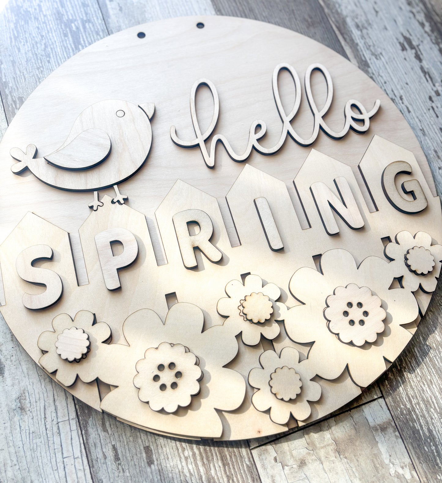 Hello Spring Birdie DIY Door Hanger Kit