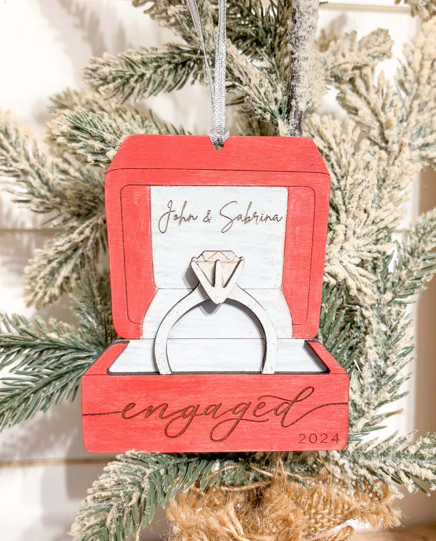 Engagement Ring Christmas Ornament