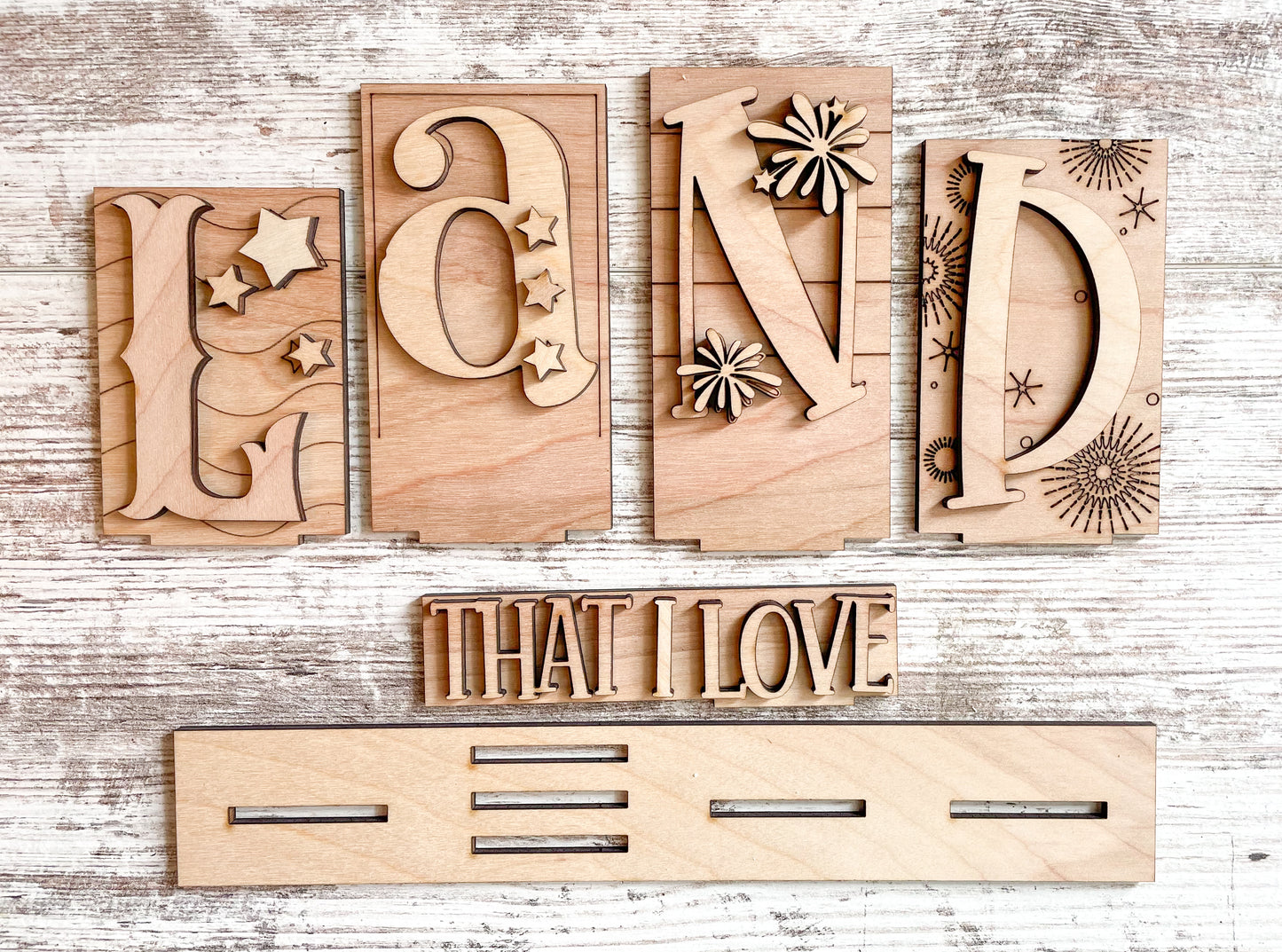 Patriotic Name Signs