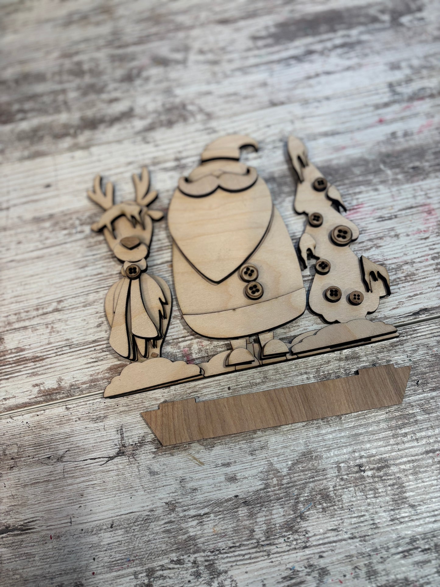 Reindeer, Santa and Tree Trio