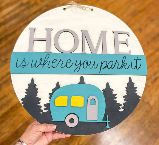 Home is Where You Park It Door Hanger DIY Kit