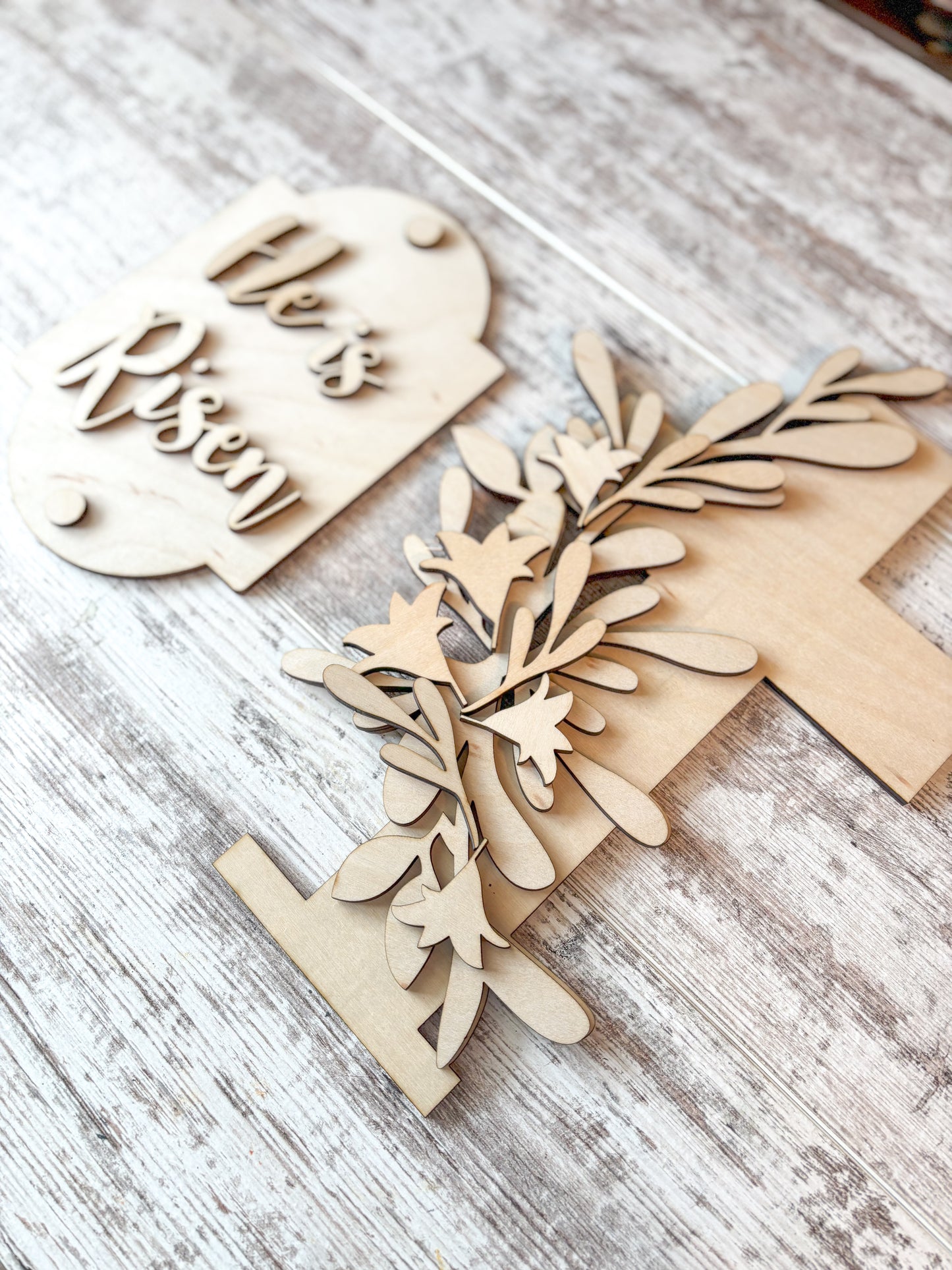 Porch Leaner Interchangeable He is Risen Add On DIY Kit