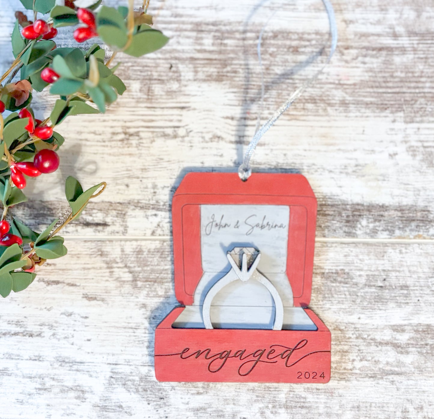 Engagement Ring Christmas Ornament