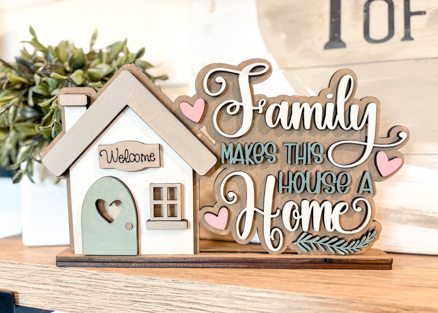 DIY Farmhouse Shelf Sitter Kit | Family Home Sign