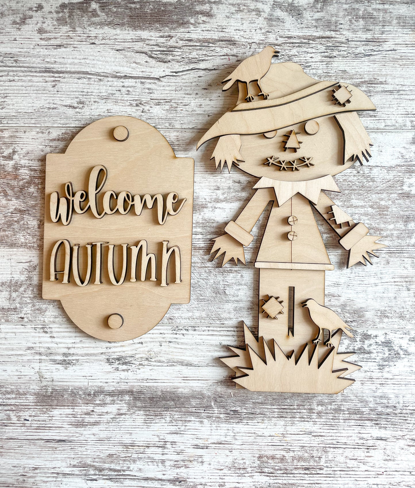 Porch Leaner Interchangeable Fall Scarecrow Add On DIY Kit