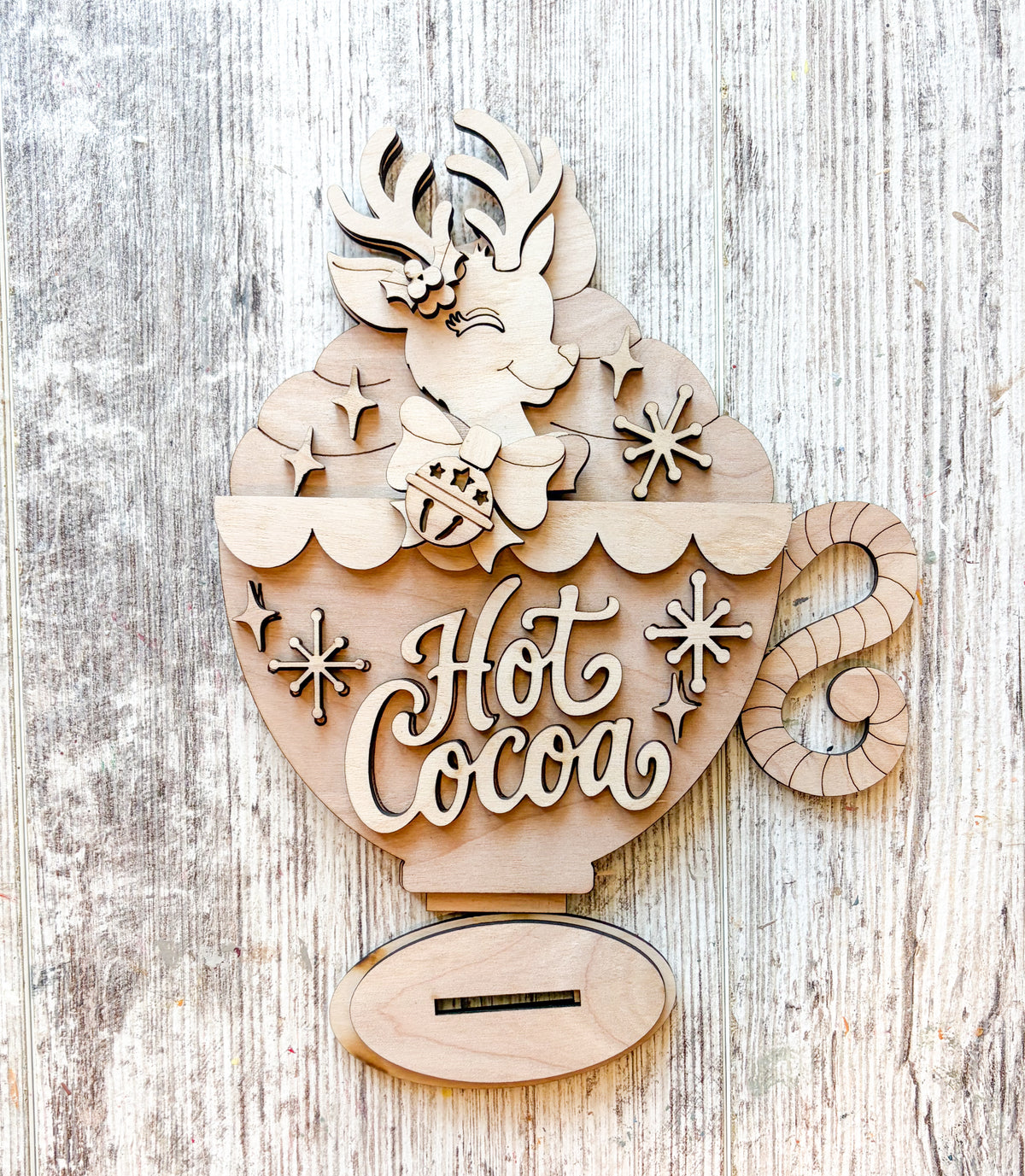 Hot Cocoa Reindeer Shelf Sitter DIY Kit