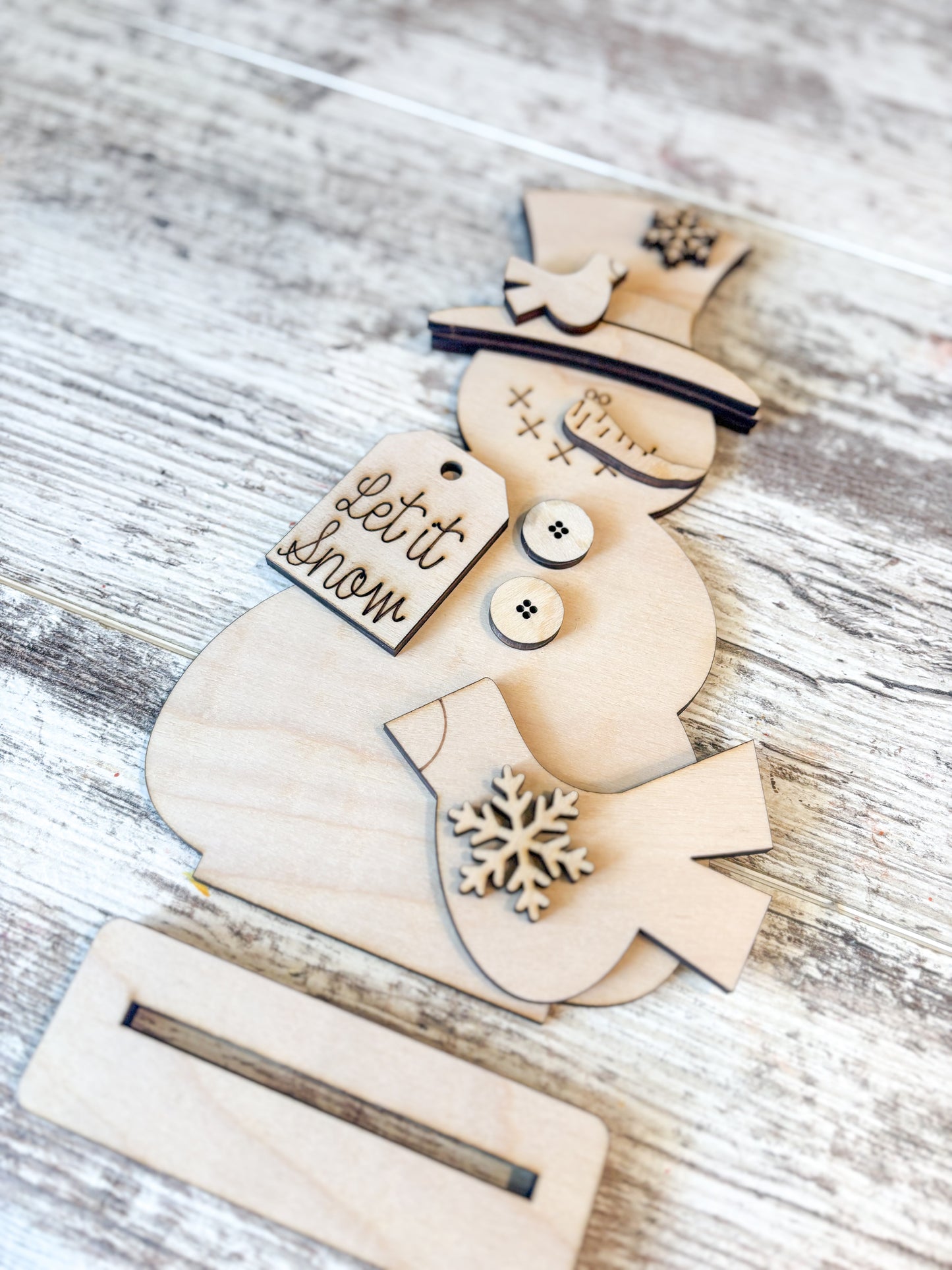 Standing Snowman with Cardinal