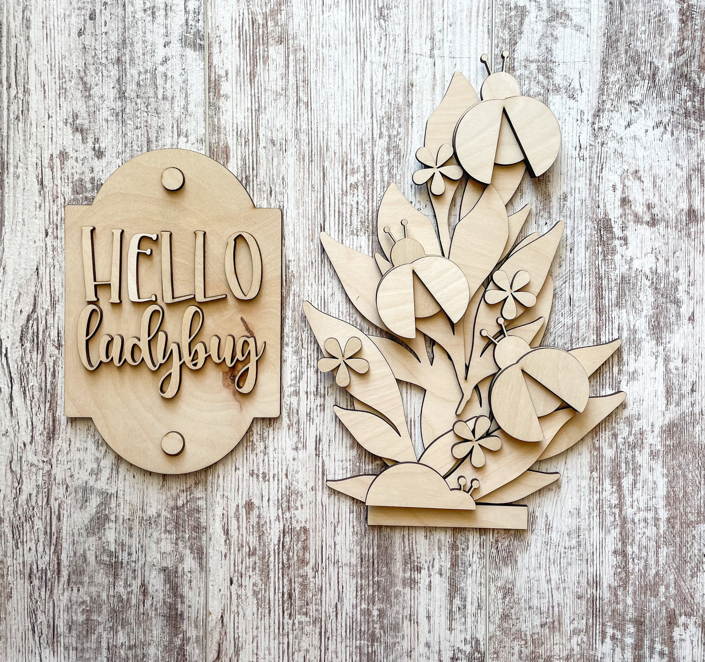 Porch Leaner Interchangeable Ladybug Add On DIY Kit