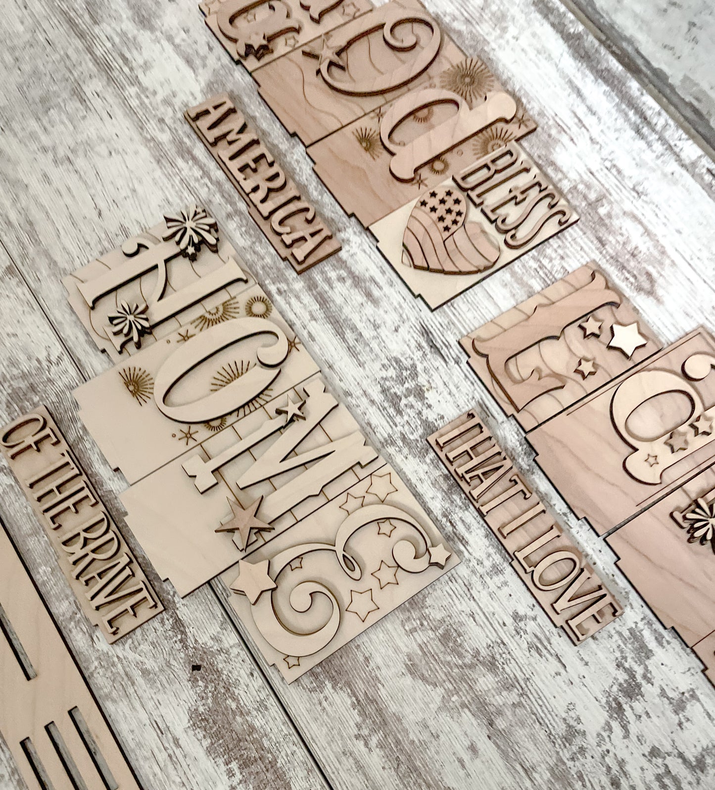 Patriotic Name Signs