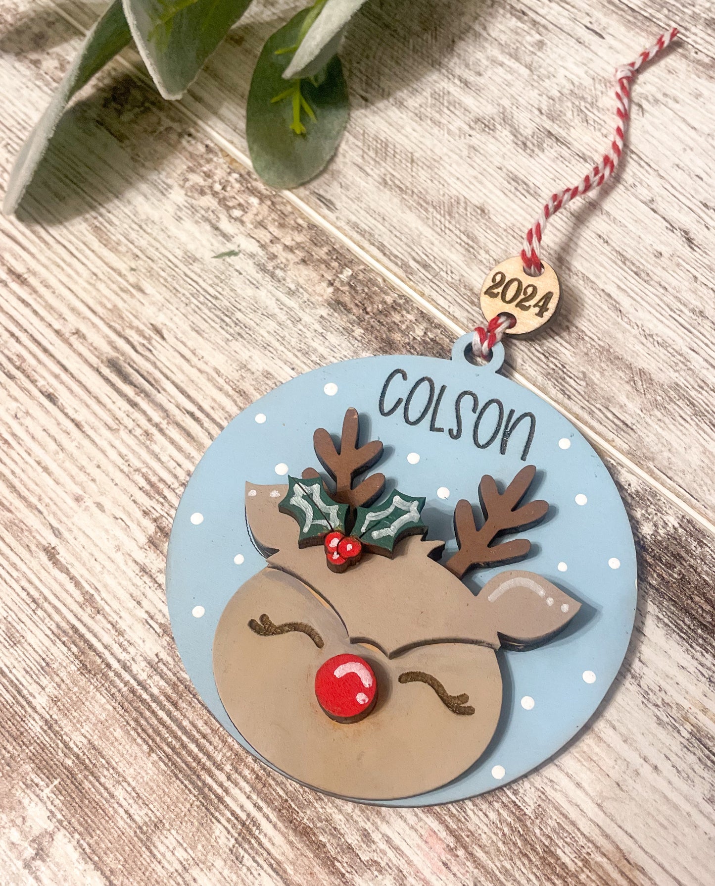 Personalized Reindeer Ornaments