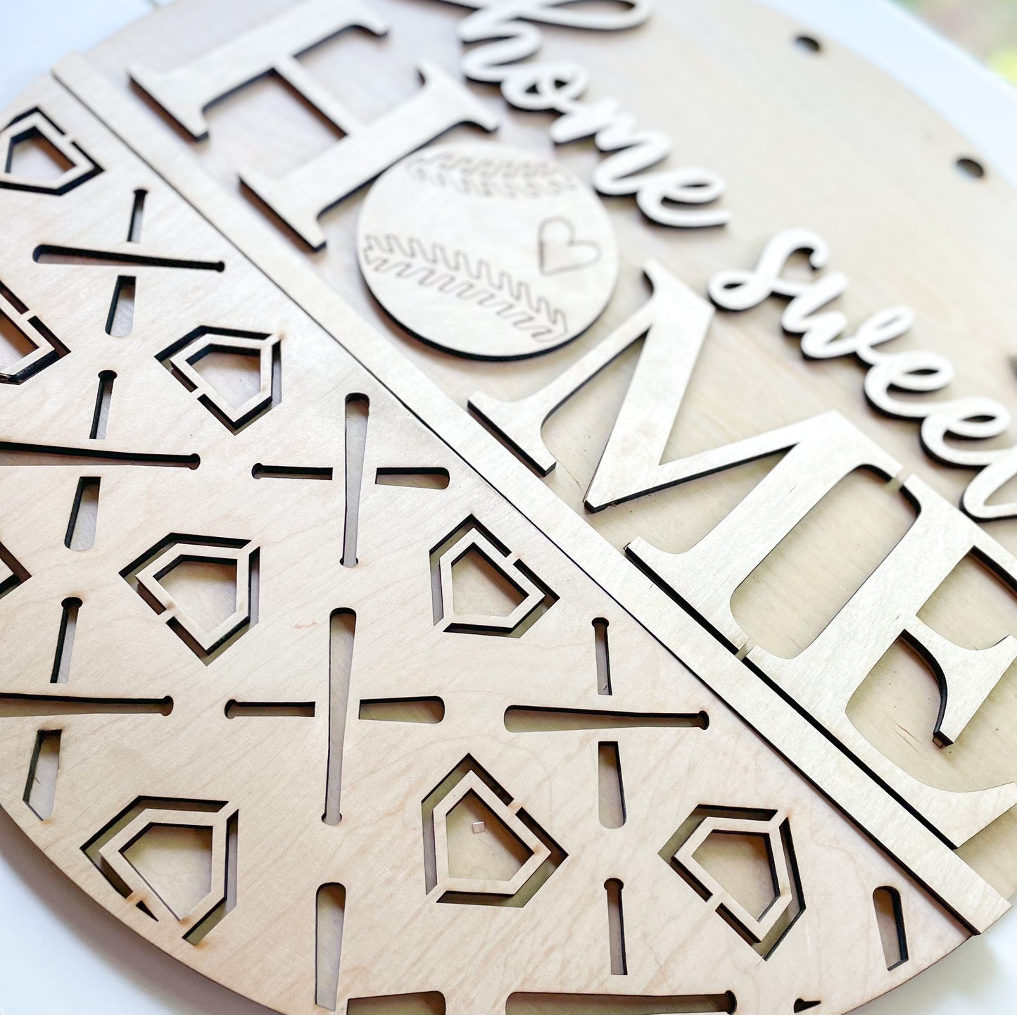Home Sweet Home Baseball Door Hanger DIY Kit