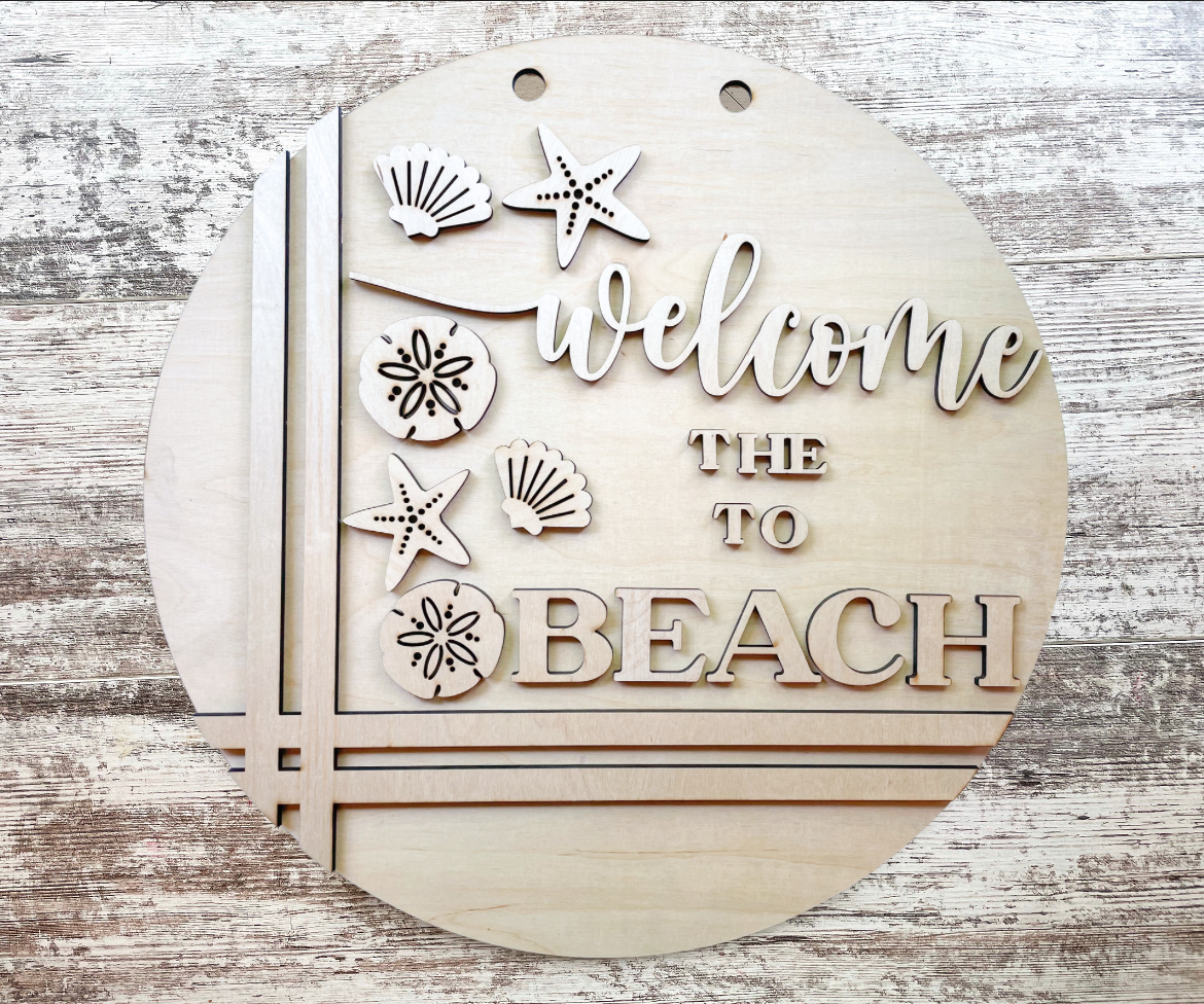 Welcome to the Beach Door Hanger DIY Kit