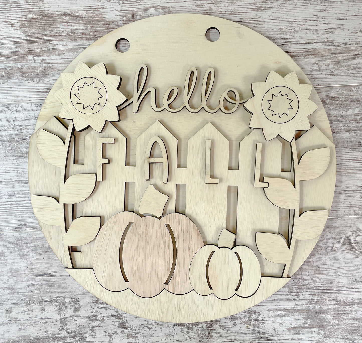 Hello Fall Fence Door Hanger DIY Kit