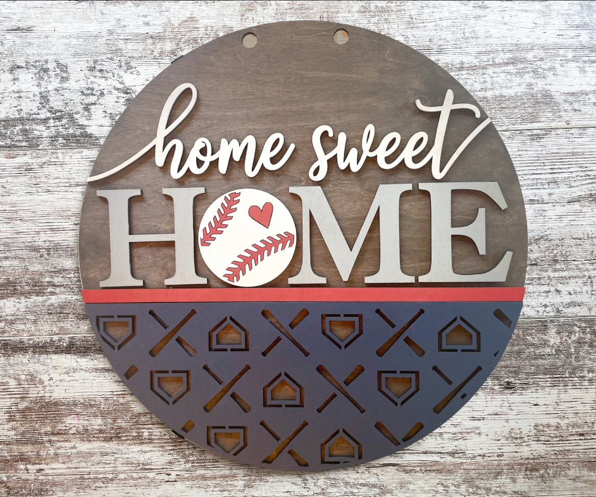 Home Sweet Home Baseball Door Hanger DIY Kit
