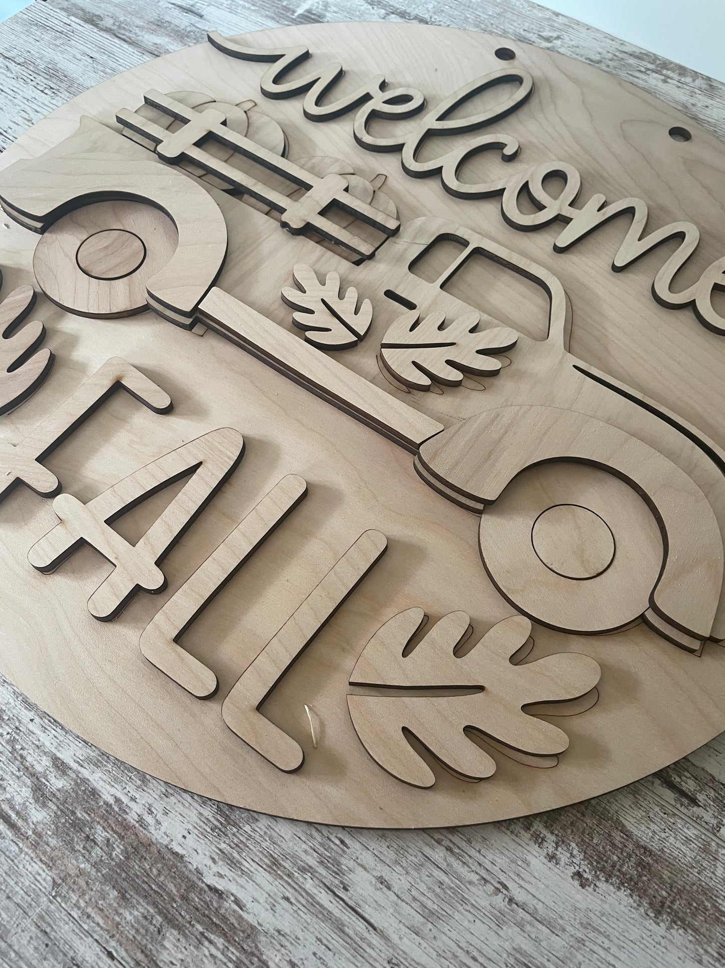 Welcome Fall Door Hanger DIY Kit