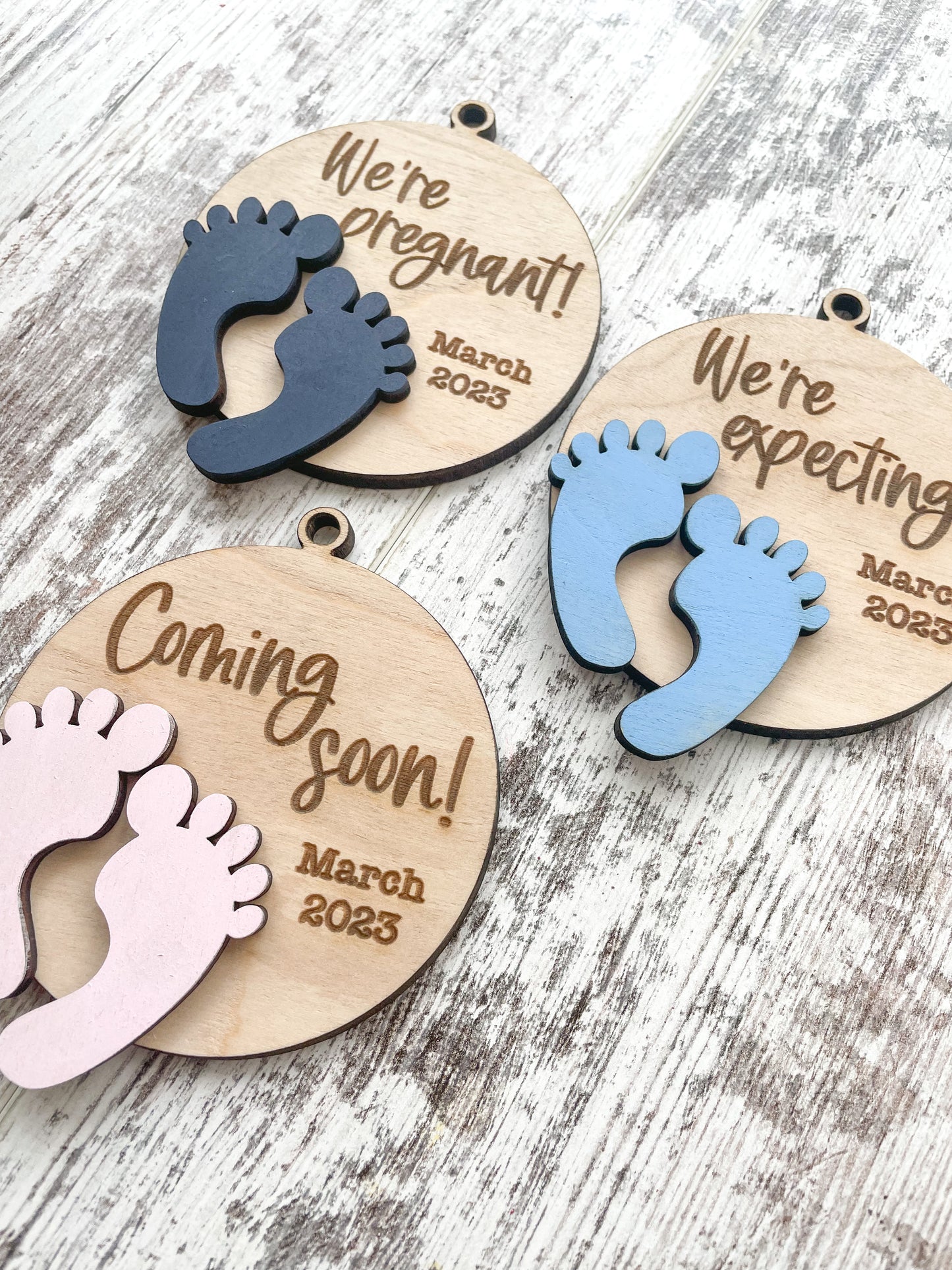 Pregnancy Announcement Ornaments