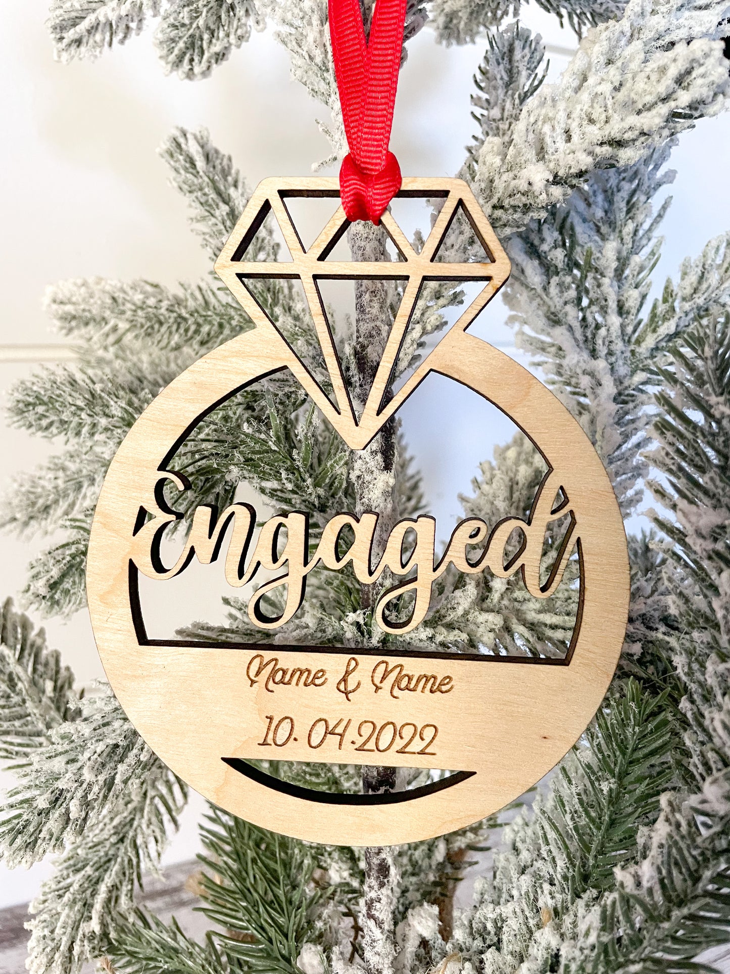Engagement Christmas Ornament