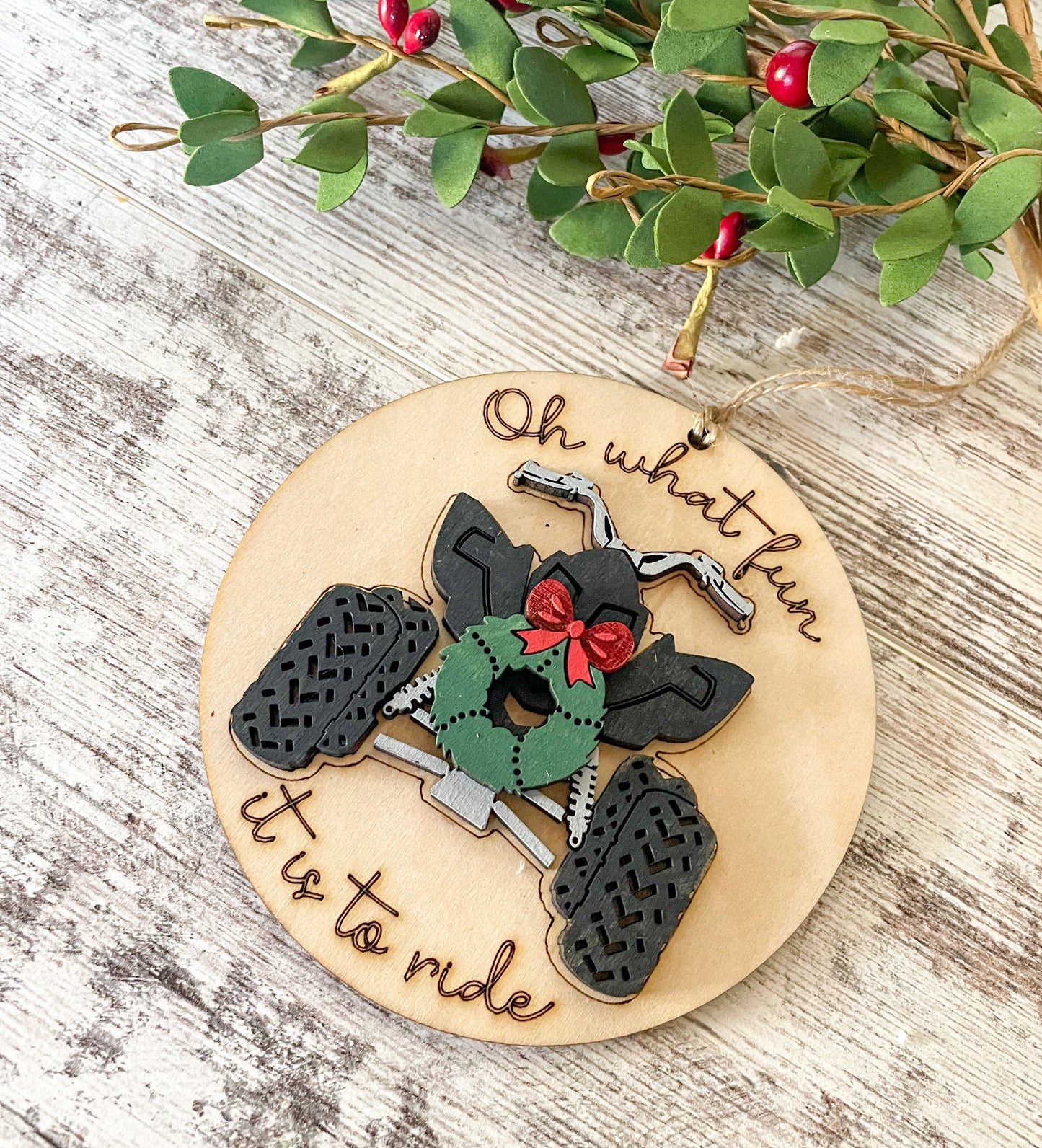Oh What Fun 4 Wheeler Ornament