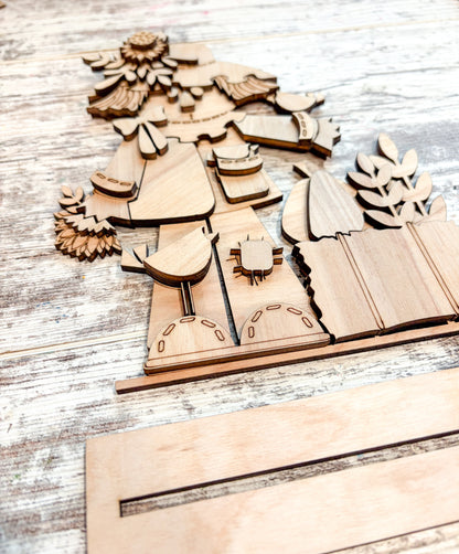 Farmhouse Scarecrow DIY Paint Kit | Layered Fall Wood Craft