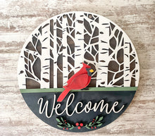 Load image into Gallery viewer, UNFINISHED Welcome Cardinal Door Hanger
