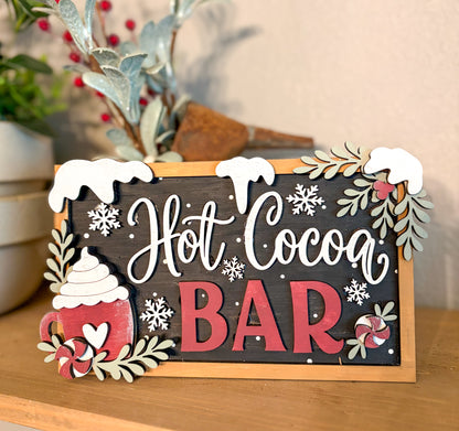 Hot Cocoa Bar Framed Sign DIY Kit