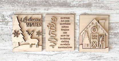 Winter Trio Signs DIY Kit