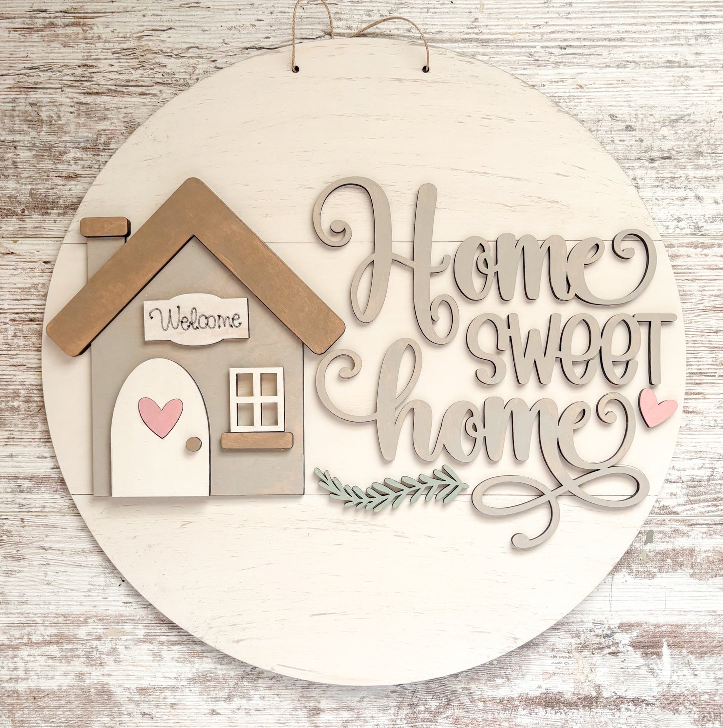Home Sweet Home | Farmhouse Door Hanger | DIY Kit