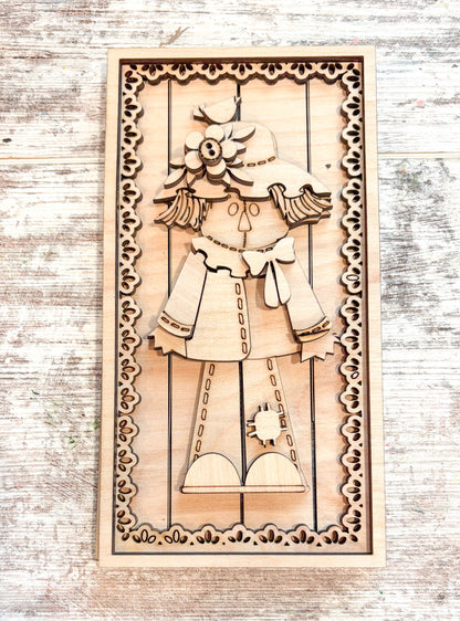 Farmhouse Scarecrow DIY Paint Kit | Layered Wood Wall Decor