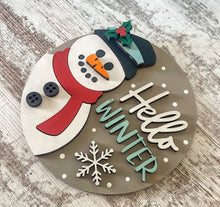 Load image into Gallery viewer, Hello Winter Door Hanger
