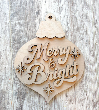 Merry & Bright Large Ornament DIY Kit