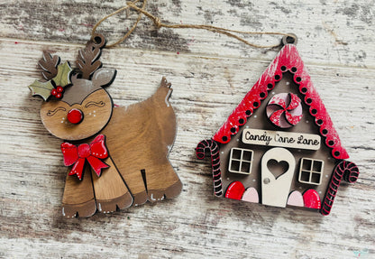 Gingerbread & Reindeer Ornament Bundle