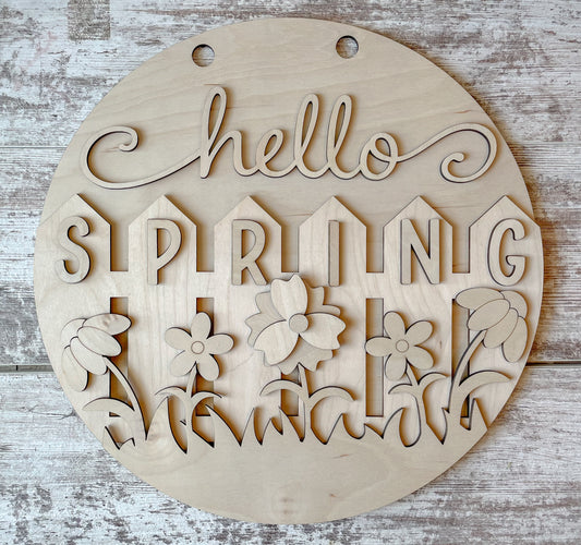 Hello Spring Door Hanger DIY Kit