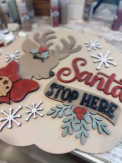 Retro Reindeer Door Hanger DIY Kit
