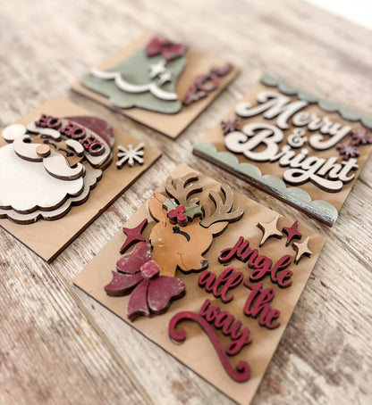 Retro Christmas Mini Signs