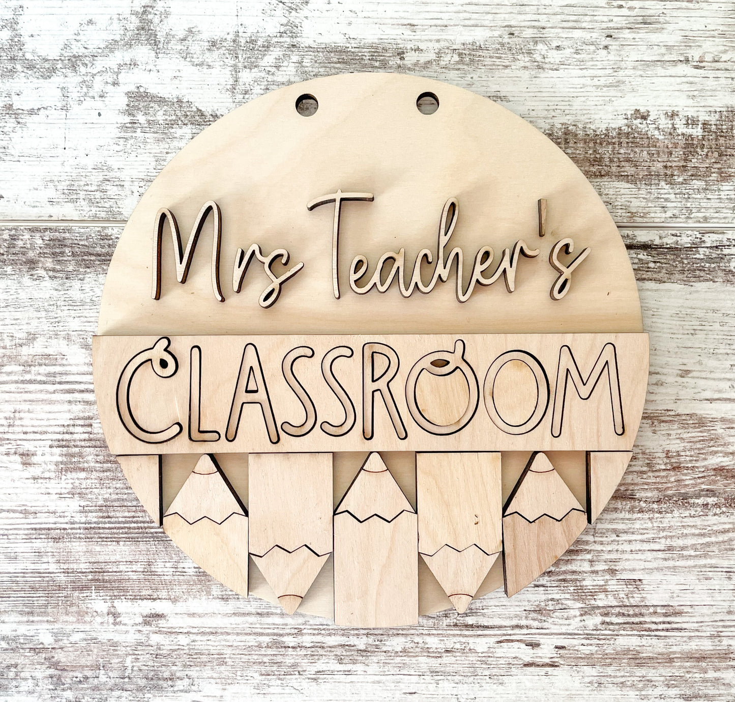 Personalized Teacher’s Classroom Door Hanger