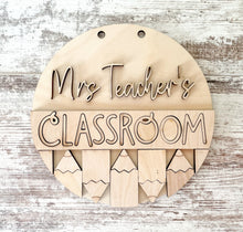 Load image into Gallery viewer, Personalized Teacher’s Classroom Door Hanger
