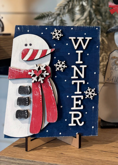 Snowman Winter Trio Signs DIY Kit
