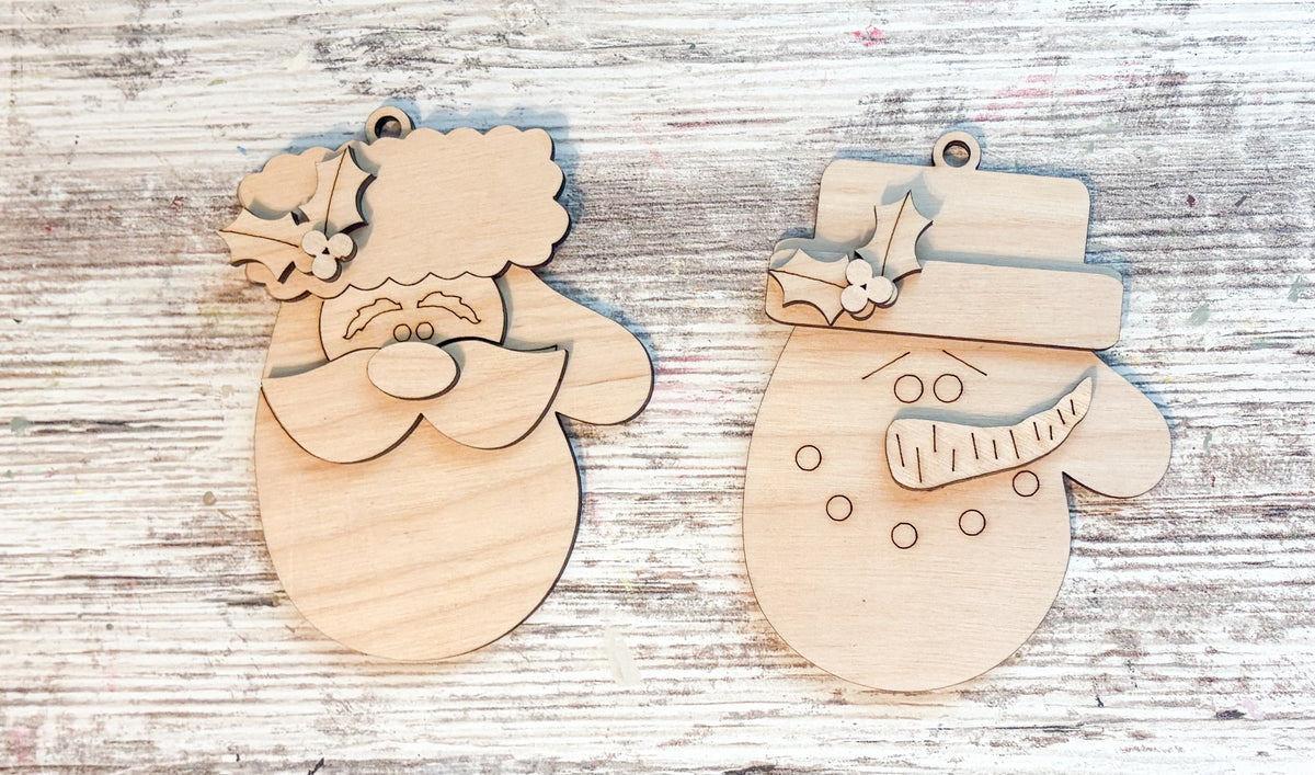 Santa & Snowman Mitten Ornament Kit — Fri-yay Kit of the Week