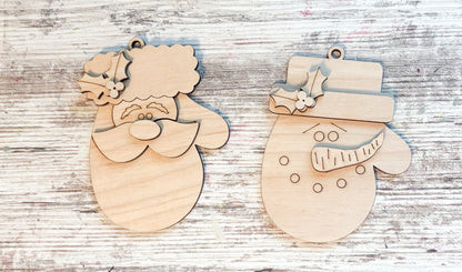 Santa & Snowman Mitten Ornament Kit — Fri-yay Kit of the Week