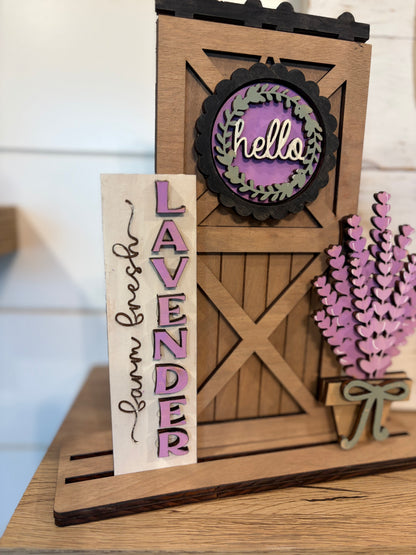 Interchangeable Barn Door Lavender Set