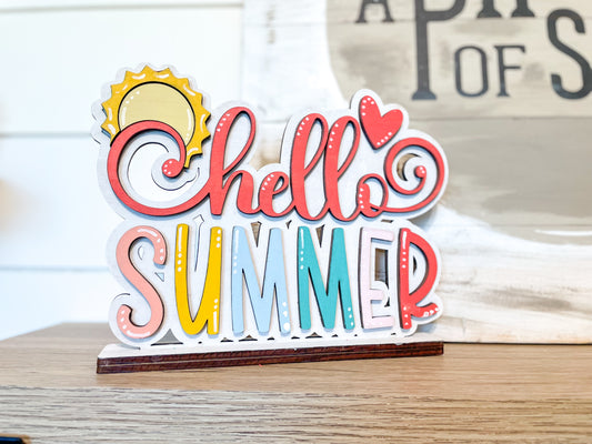 Hello Summer DIY Sign with Stand