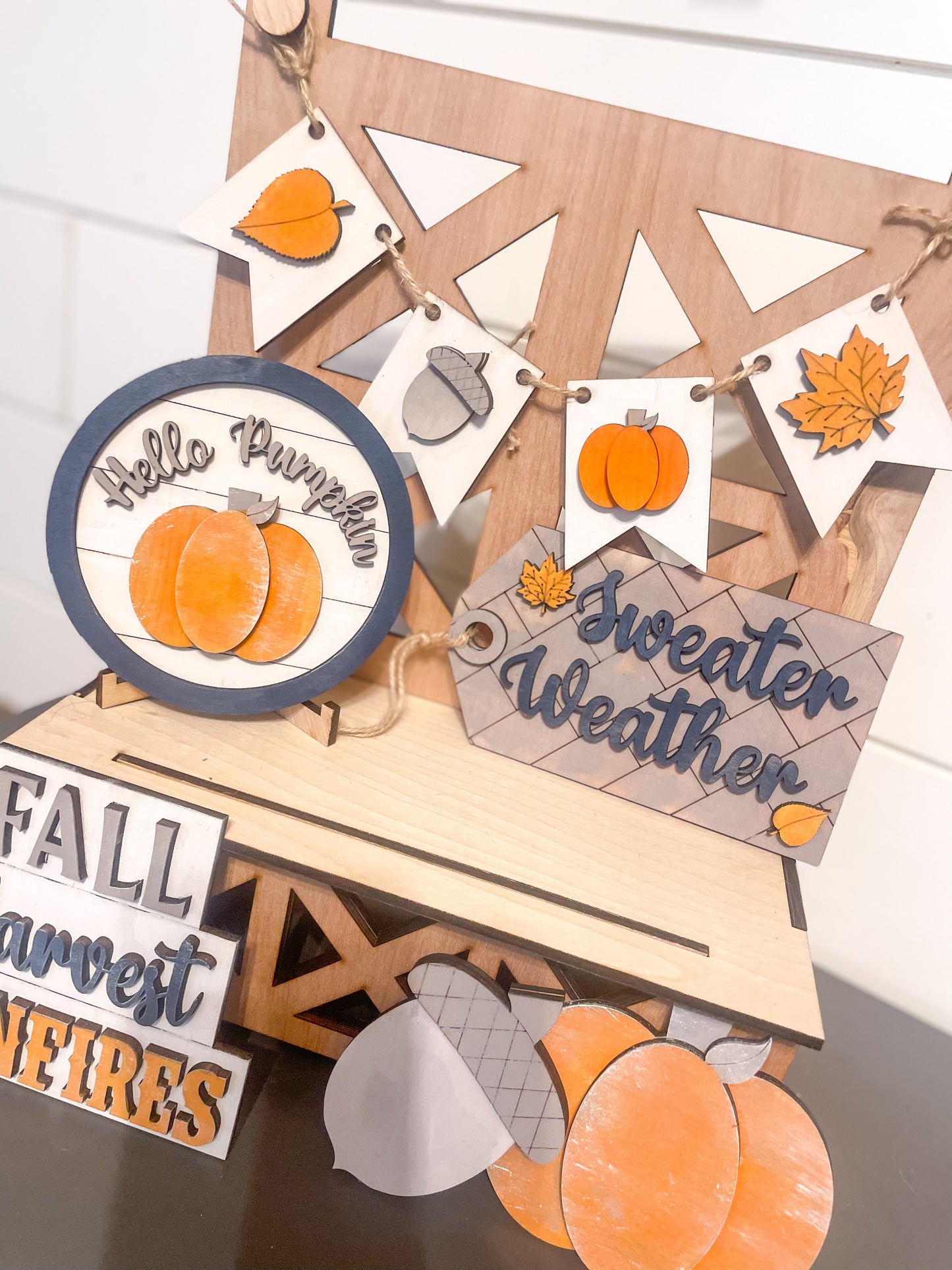 Welcome Pumpkin Tiered Tray DIY Kit
