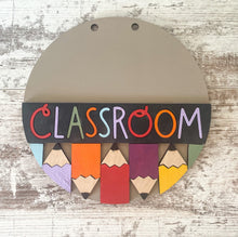 Load image into Gallery viewer, Personalized Teacher’s Classroom Door Hanger
