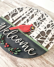 Load image into Gallery viewer, UNFINISHED Welcome Cardinal Door Hanger
