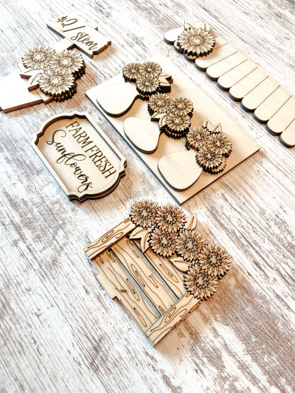 DIY Interchangeable Market Stand Sunflower