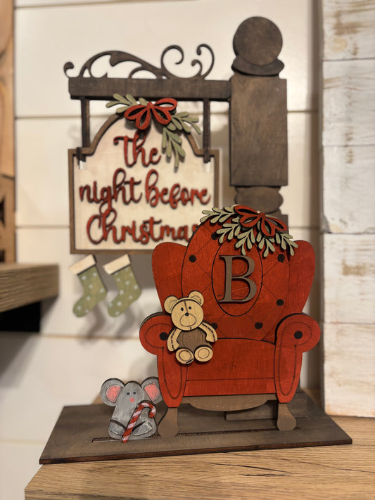 Night Before Christmas DIY Post Interchangeable