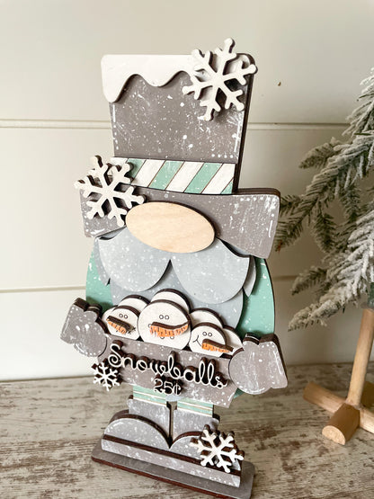 Snowball Gnome DIY Shelf Sitter